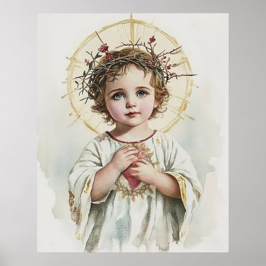 Heilig Hart Kind Jezus Religieus Poster (Voorkant)