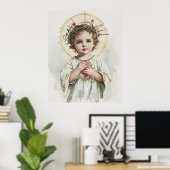 Heilig Hart Kind Jezus Religieus Poster (Thuiskantoor)