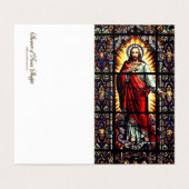Heilig Hart Religieuze Katholieke Begrafenis Heili Visitekaartje (Buitenkant ongevouwen)