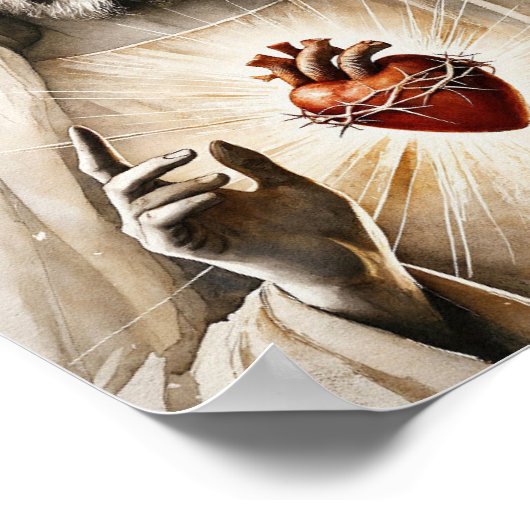 Heilig hart van Christus Poster (Hoek)