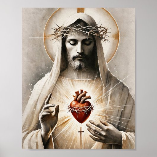 Heilig hart van Christus Poster (Voorkant)