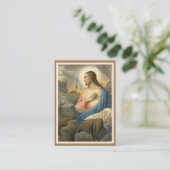 Heilig Hart van de  Kaart Notre Dame Visitekaartje (Staand voorkant)