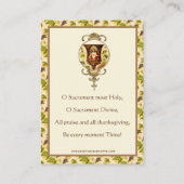  heilig hart van Jesus Chalice Prayer Visitekaartje (Achterkant)