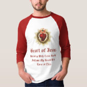Heilig hart van Jesus Raglan T-Shirt (Voorkant)