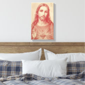 Heilig Hart van Jesus Wrapped Canvas (Insitu (Slaapkamer))