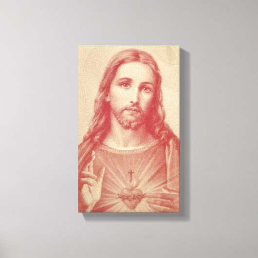  Heilig Hart van Jesus Wrapped Canvas Afdruk (Voorkant)