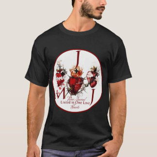 Heilig Hart van Jesusimmaculate Hart van Maria T-shirt
