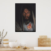 Heilig hart van Jezus afbeelding "Heart of Mercy" Poster (Keuken)
