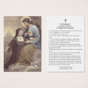 Heilig Hart van Jezus Beloften aan St. Margaret Ma Visitekaartje