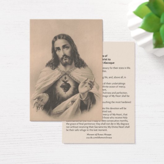 Heilig hart van Jezus belooft St. Margaret Mary Visitekaartje (Bureau)