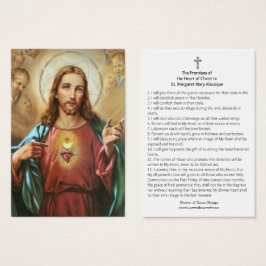 Heilig hart van Jezus belooft St. Margaret Mary Visitekaartje