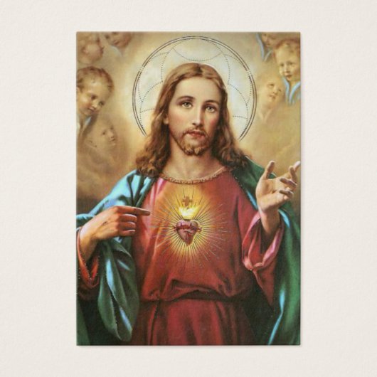 Heilig hart van Jezus belooft St. Margaret Mary Visitekaartje (Voorkant)
