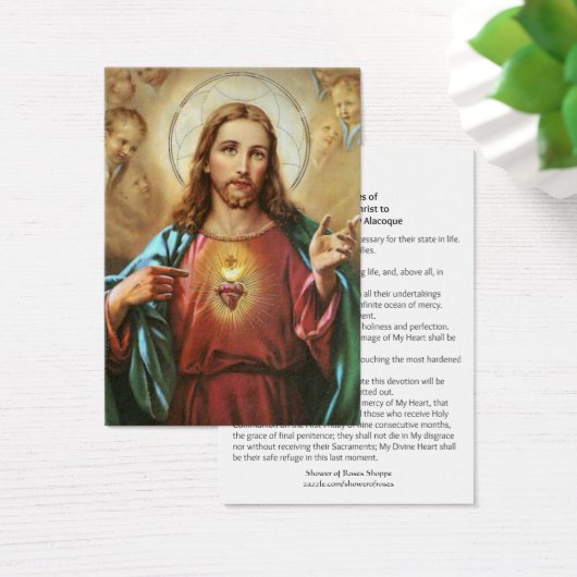 Heilig hart van Jezus belooft St. Margaret Mary Visitekaartje (Bureau)