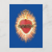Heilig hart van Jezus Blauw Briefkaart (Voorkant)