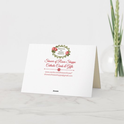 Heilig Hart van Jezus Bloemengrens Kaart (Achterkant)