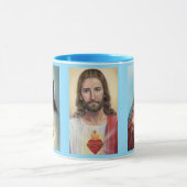 Heilig hart van Jezus Blue Gift Coffee Cup Mok (Midden)