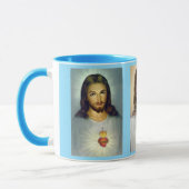 Heilig hart van Jezus Blue Gift Coffee Cup Mok (Links)
