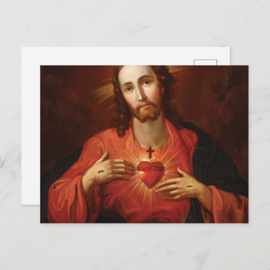 Heilig hart van Jezus Briefkaart (Voorkant / Achterkant)