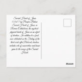 Heilig hart van Jezus Briefkaart (Achterkant)
