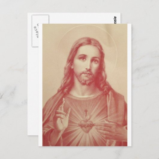  heilig hart van Jezus Briefkaart (Voorkant / Achterkant)