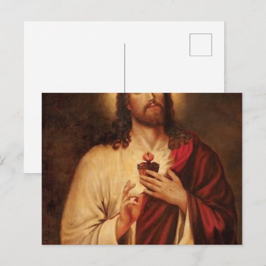 Heilig hart van Jezus Briefkaart (Voorkant / Achterkant)