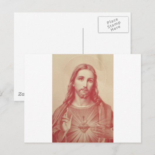  heilig hart van Jezus Briefkaart (Voorkant / Achterkant)