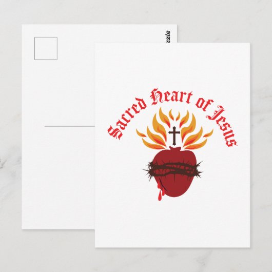 Heilig hart van Jezus Briefkaart (Voorkant / Achterkant)