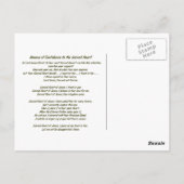 Heilig hart van Jezus Briefkaart (Achterkant)