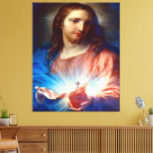 Heilig hart van Jezus Canvas Afdruk (Insitu (Woonkamer))