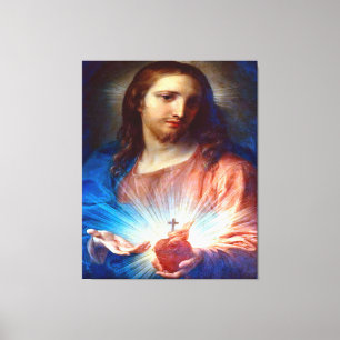 Heilig hart van Jezus Canvas Afdruk