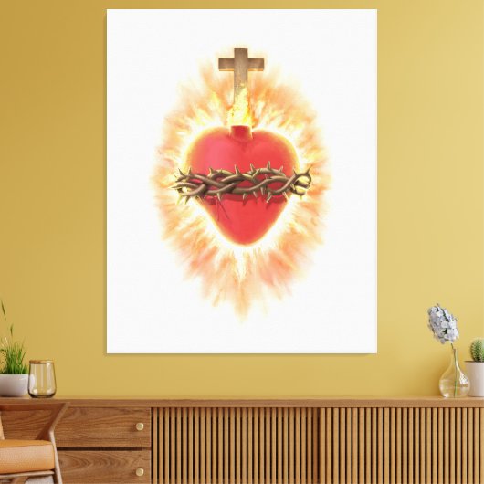Heilig hart van Jezus Canvas Afdruk (Insitu (Woonkamer))