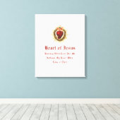 Heilig hart van Jezus Canvas Kunst (Insitu (Houten vloer))