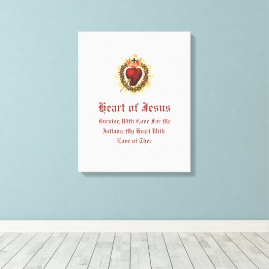 Heilig hart van Jezus Canvas Kunst (Insitu (Houten vloer))