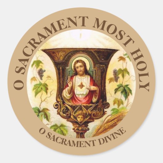  heilig hart van Jezus Chalice Ronde Sticker (Voorkant)