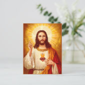 Heilig hart van Jezus Christus Briefkaart (Staand voorkant)