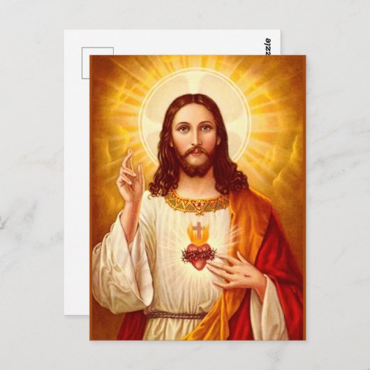 Heilig hart van Jezus Christus Briefkaart (Voorkant / Achterkant)