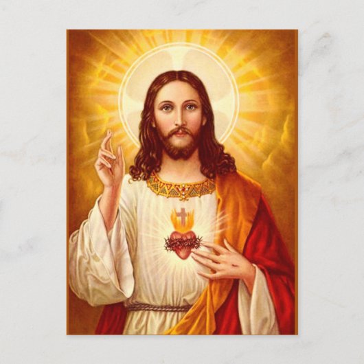 Heilig hart van Jezus Christus Briefkaart (Voorkant)