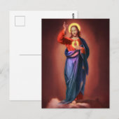 Heilig hart van Jezus Christus Briefkaart (Voorkant / Achterkant)