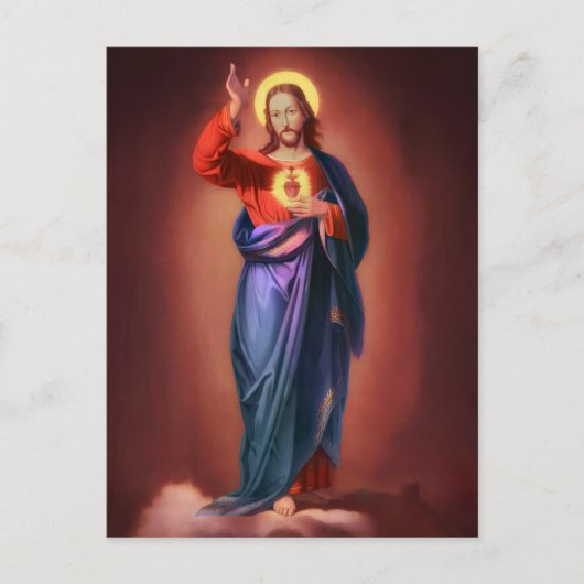 Heilig hart van Jezus Christus Briefkaart (Voorkant)