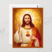 Heilig hart van Jezus Christus Briefkaart (Voorkant / Achterkant)