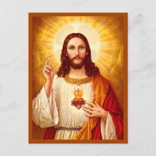 Heilig hart van Jezus Christus Briefkaart (Voorkant)