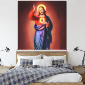 Heilig hart van Jezus Christus Canvas Afdruk (Insitu (Slaapkamer))