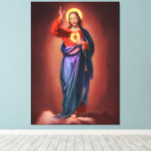 Heilig hart van Jezus Christus Canvas Afdruk (Insitu (Houten vloer))