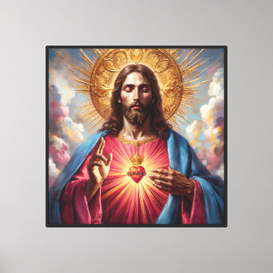 Heilig Hart van Jezus Christus Canvas Afdruk