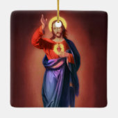Heilig hart van Jezus Christus Keramisch Ornament (Achterkant)