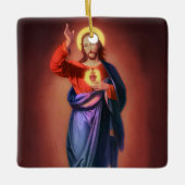 Heilig hart van Jezus Christus Keramisch Ornament (Voorkant)