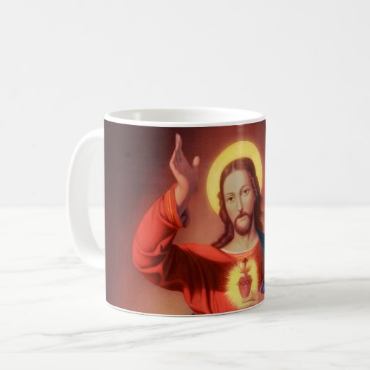 Heilig hart van Jezus Christus Koffiemok (Voorkant links)
