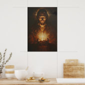 Heilig Hart Van Jezus Christus Kunst Schilderij Poster (Keuken)