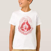 Heilig hart van Jezus Christus Kunstkatholiek T-shirt (Voorkant)