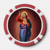 Heilig hart van Jezus Christus Poker Chips (Achterkant)